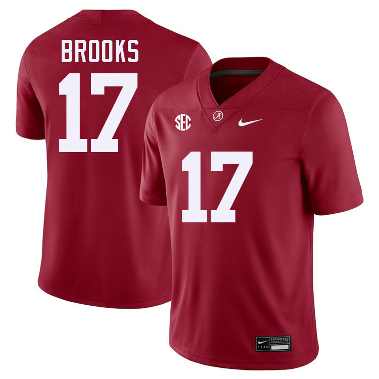 #17 Lotzeir Brooks Alabama Jersey,University Of Alabama Crimson Tide Football Jersey,Uniforms-Crimso